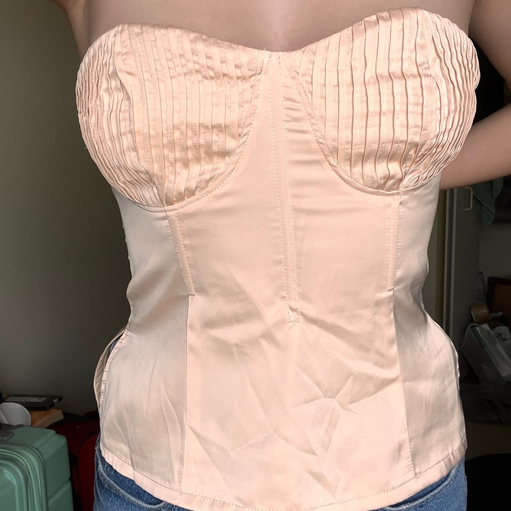 Strapless blush Corset Top